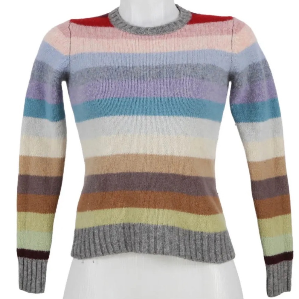 GAP Multicolor Striped Crew Neck Sweater
